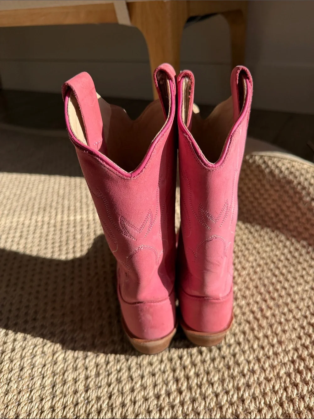 Old West Pink Kids Western Boots size 12.5